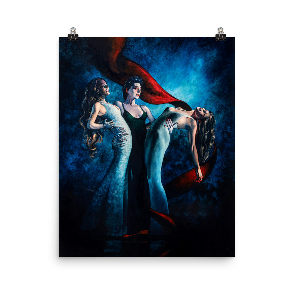 Vampire with Two Victims 1696 Luster Poster