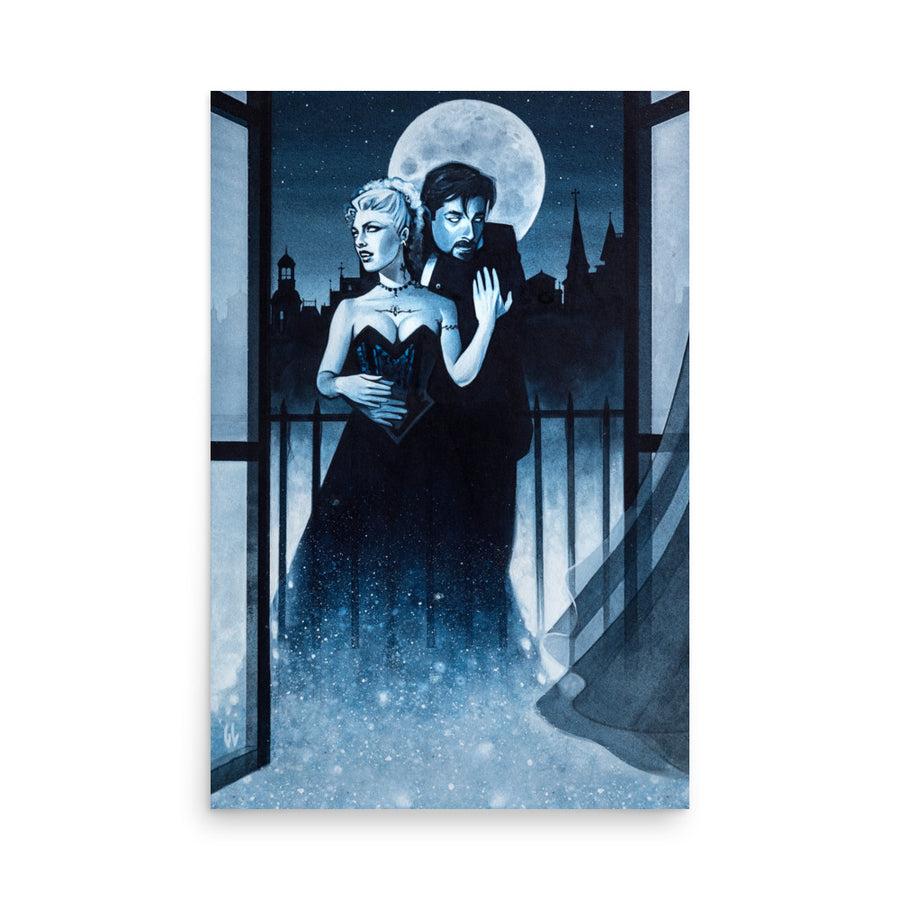 Vampire Couple Doorway 3069 Luster Poster
