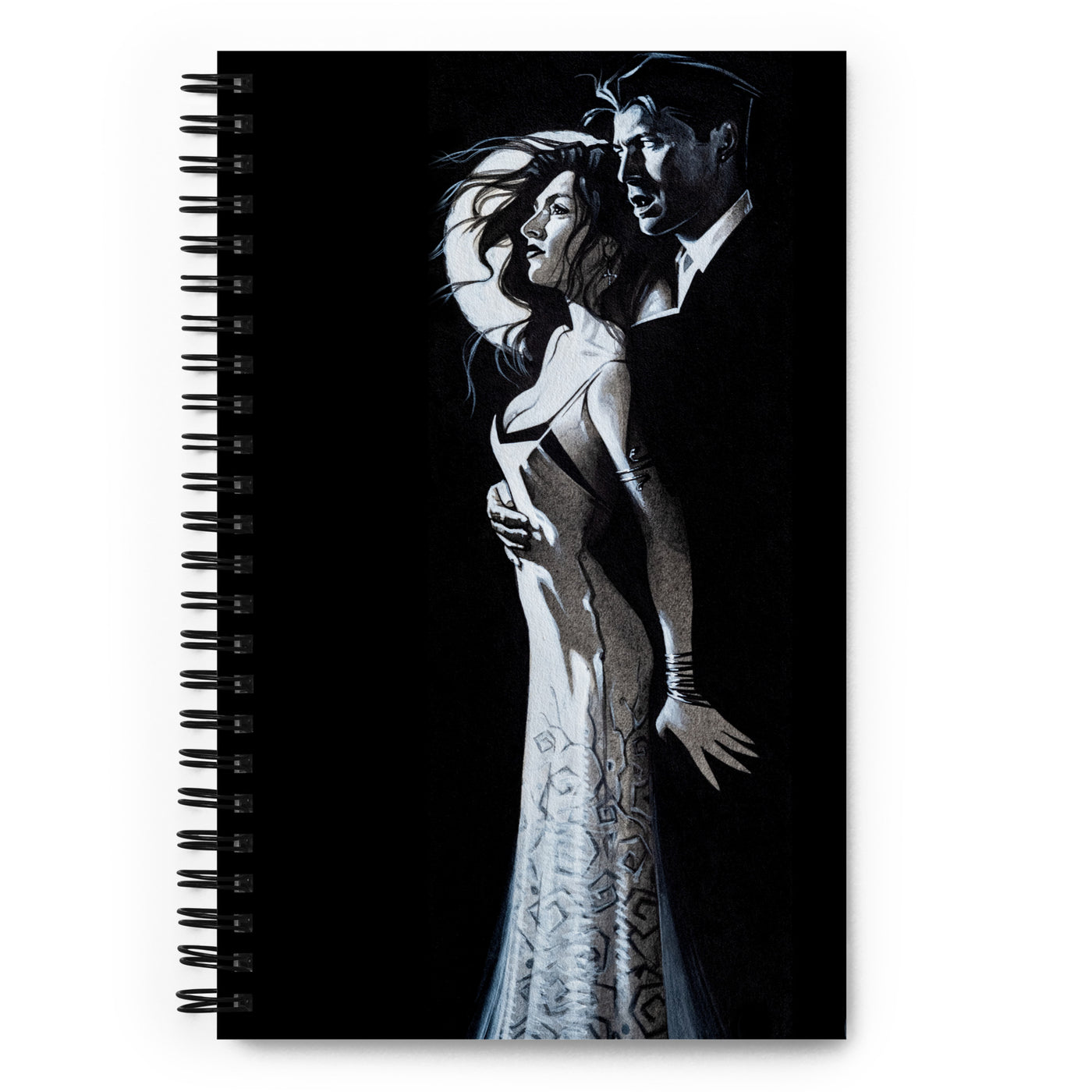 Vampire Couple Moon 3171 Spiral Notebook