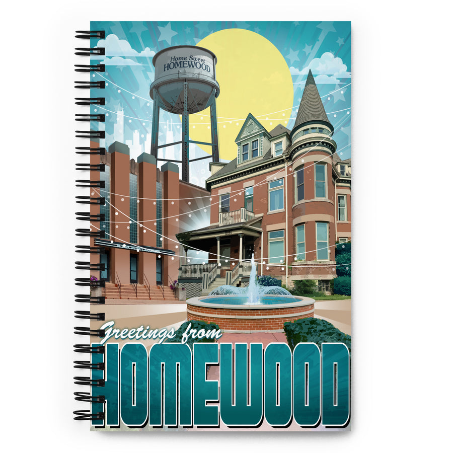Greetings from Homewood Spiral notebook