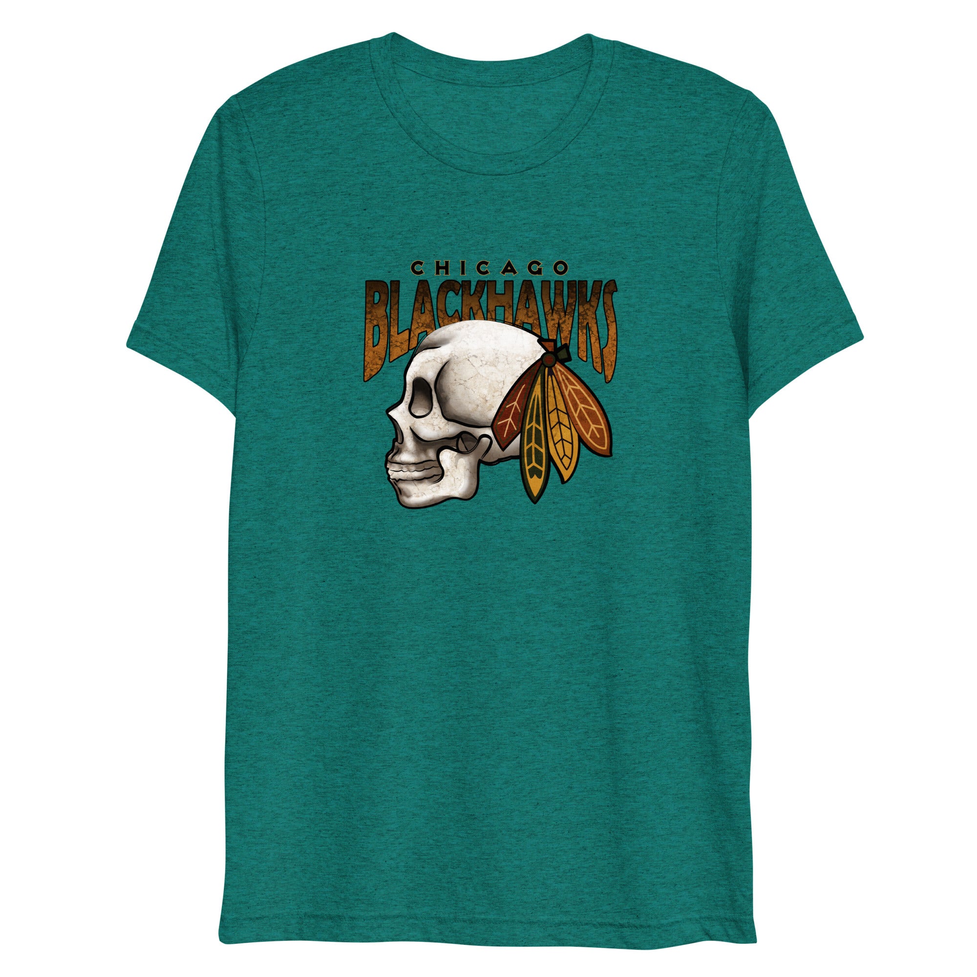 Blackhawks Skull Short sleeve t-shirt