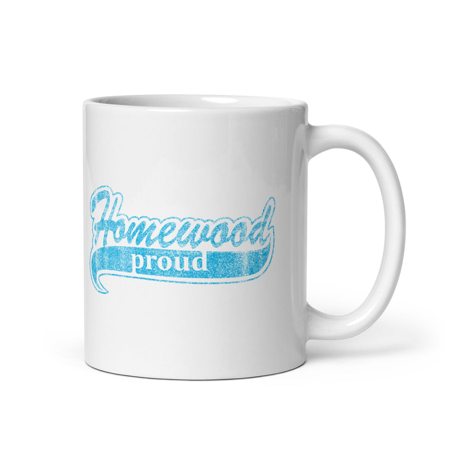 Homewood Proud Blue White glossy mug