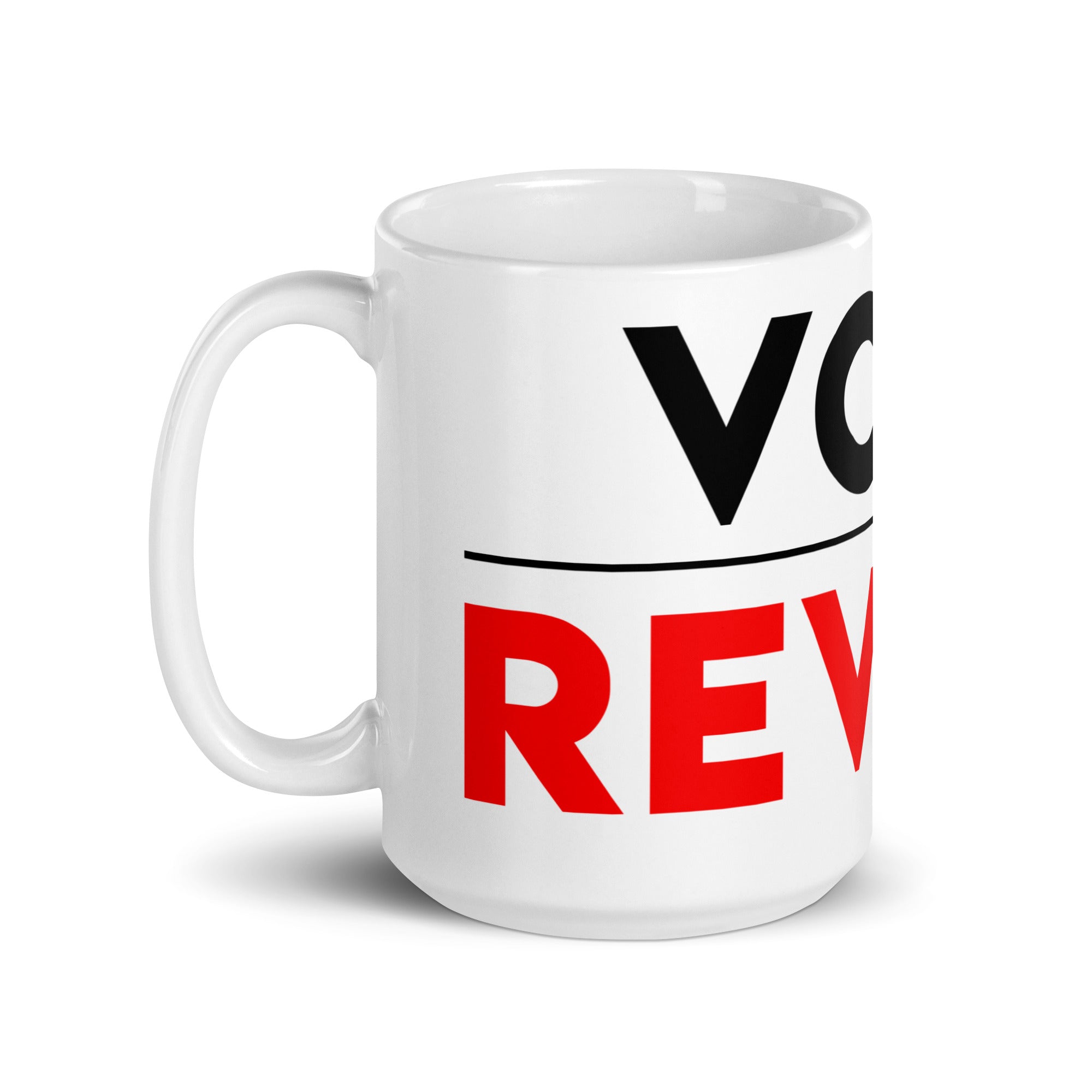 Vote Revolt White glossy mug