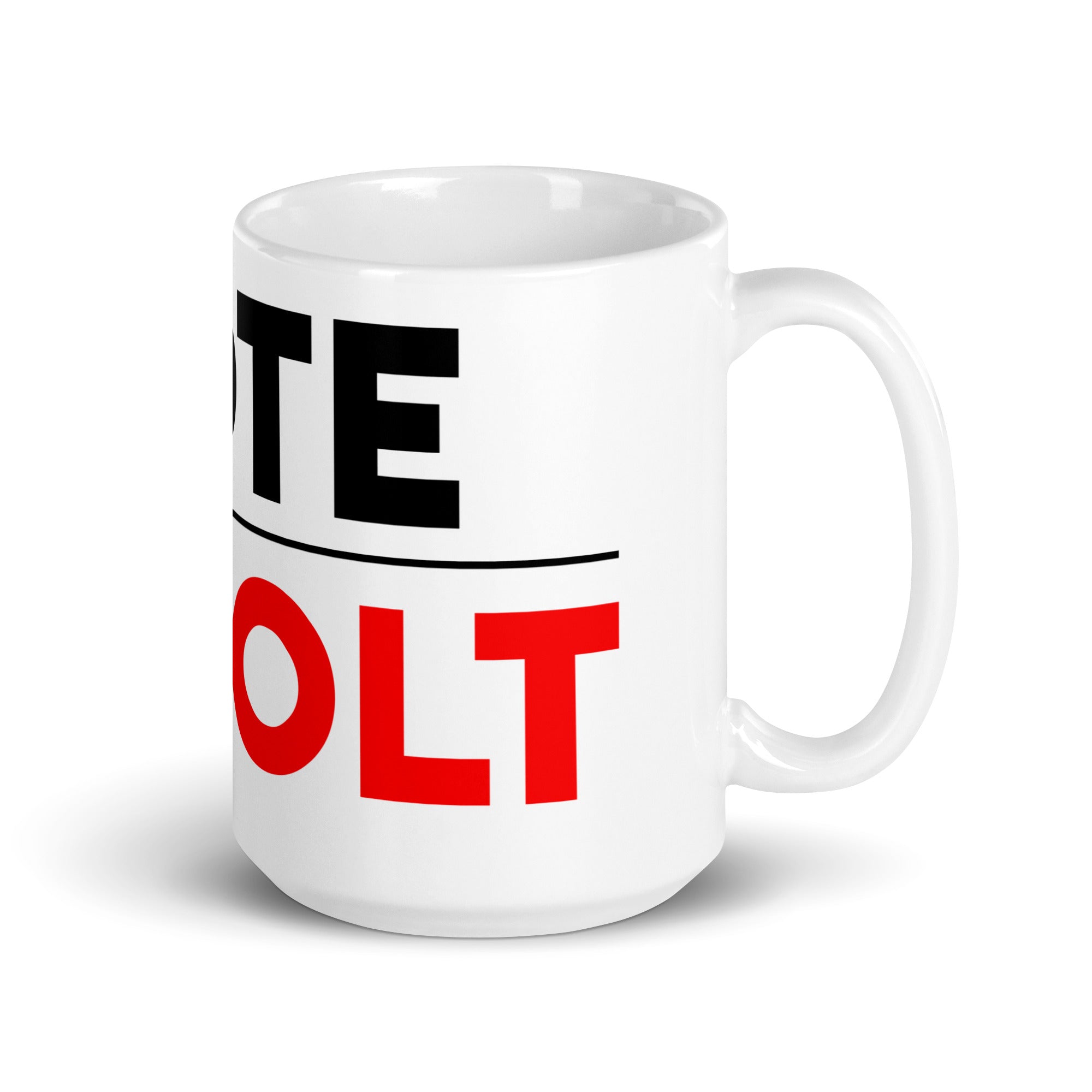 Vote Revolt White glossy mug