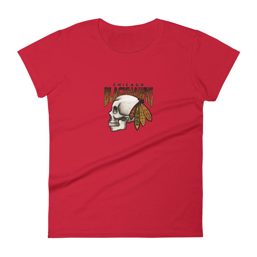 Blackhawks Skull Women's short sleeve t-shirt